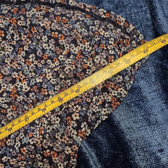 Michael Kors Blue Coral Floral Long Women's Skirt Lined Medium - Picture 7 of 9